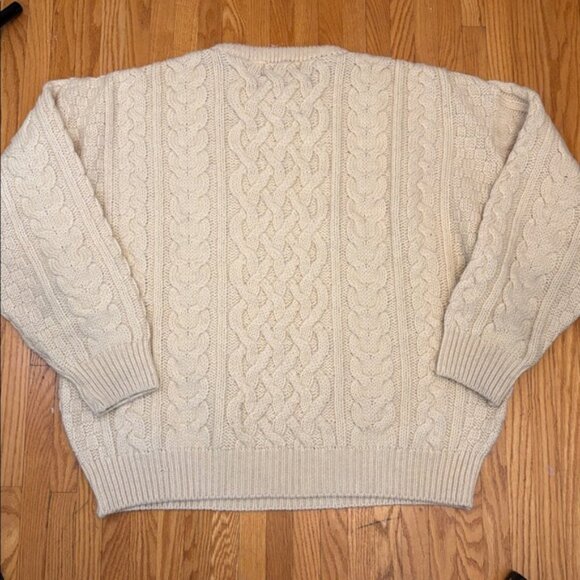 Aran Crafts Ireland 100% Wool Fisherman Cable Knit Sweater – XL - Picture 7 of 8